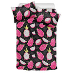 Dragon Fruit Pattern Print Duvet Cover Bedding Set