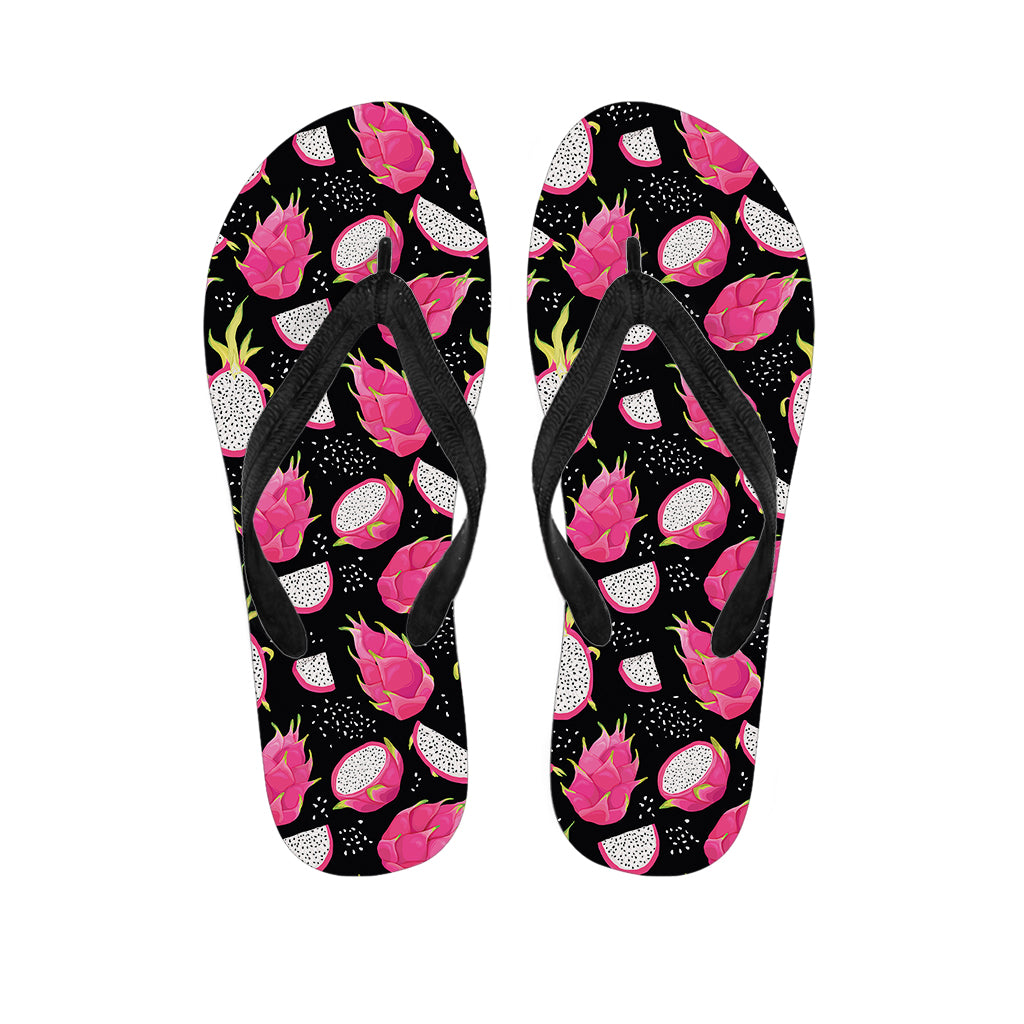 Dragon Fruit Pattern Print Flip Flops