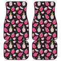 Dragon Fruit Pattern Print Front and Back Car Floor Mats