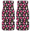 Dragon Fruit Pattern Print Front and Back Car Floor Mats