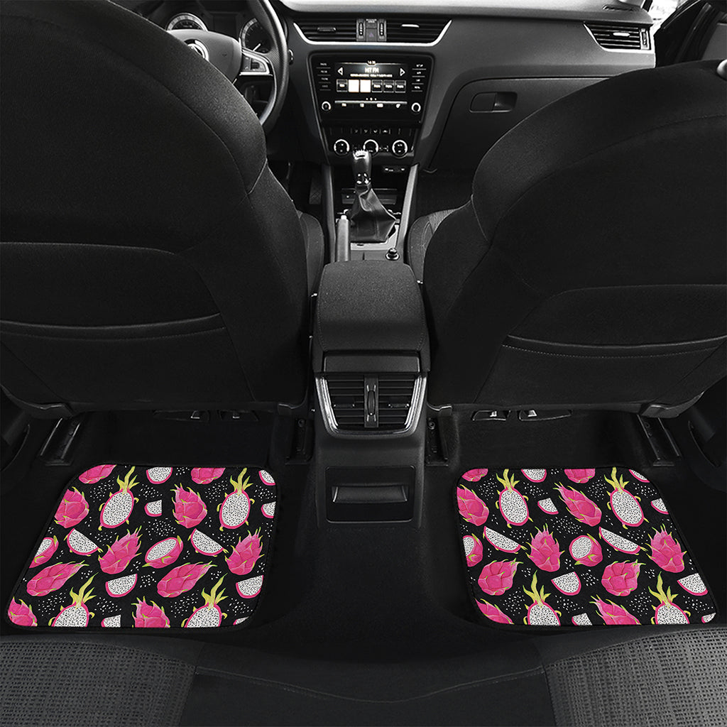 Dragon Fruit Pattern Print Front and Back Car Floor Mats