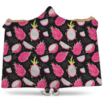 Dragon Fruit Pattern Print Hooded Blanket