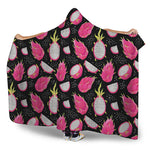 Dragon Fruit Pattern Print Hooded Blanket