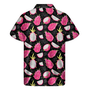 Dragon Fruit Pattern Print Men's Short Sleeve Shirt