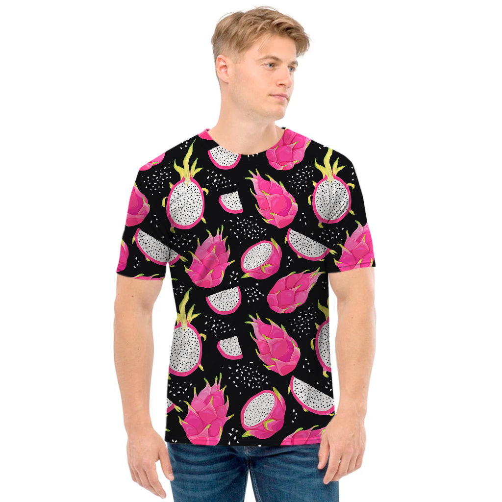 Dragon Fruit Pattern Print Men's T-Shirt