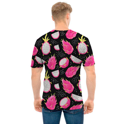 Dragon Fruit Pattern Print Men's T-Shirt