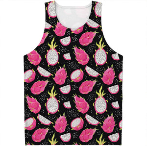 Dragon Fruit Pattern Print Men's Tank Top