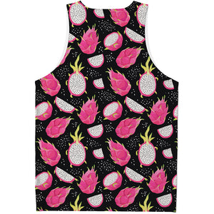 Dragon Fruit Pattern Print Men's Tank Top