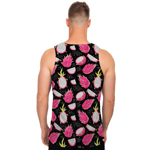 Dragon Fruit Pattern Print Men's Tank Top