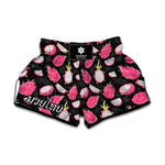 Dragon Fruit Pattern Print Muay Thai Boxing Shorts
