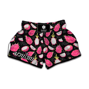 Dragon Fruit Pattern Print Muay Thai Boxing Shorts