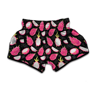 Dragon Fruit Pattern Print Muay Thai Boxing Shorts