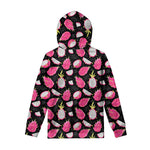 Dragon Fruit Pattern Print Pullover Hoodie