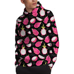 Dragon Fruit Pattern Print Pullover Hoodie