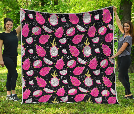 Dragon Fruit Pattern Print Quilt