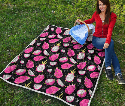 Dragon Fruit Pattern Print Quilt