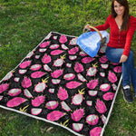 Dragon Fruit Pattern Print Quilt