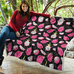Dragon Fruit Pattern Print Quilt