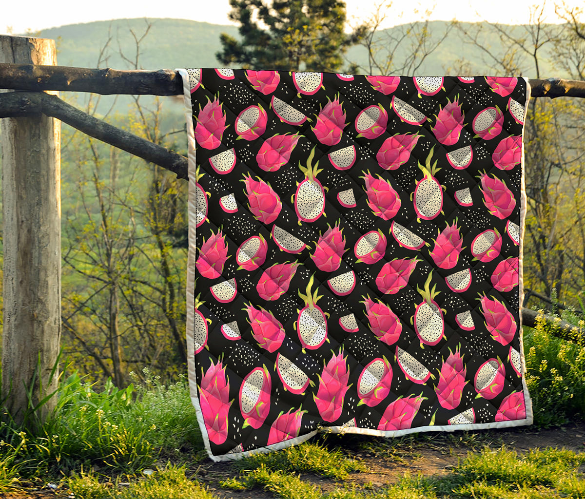 Dragon Fruit Pattern Print Quilt