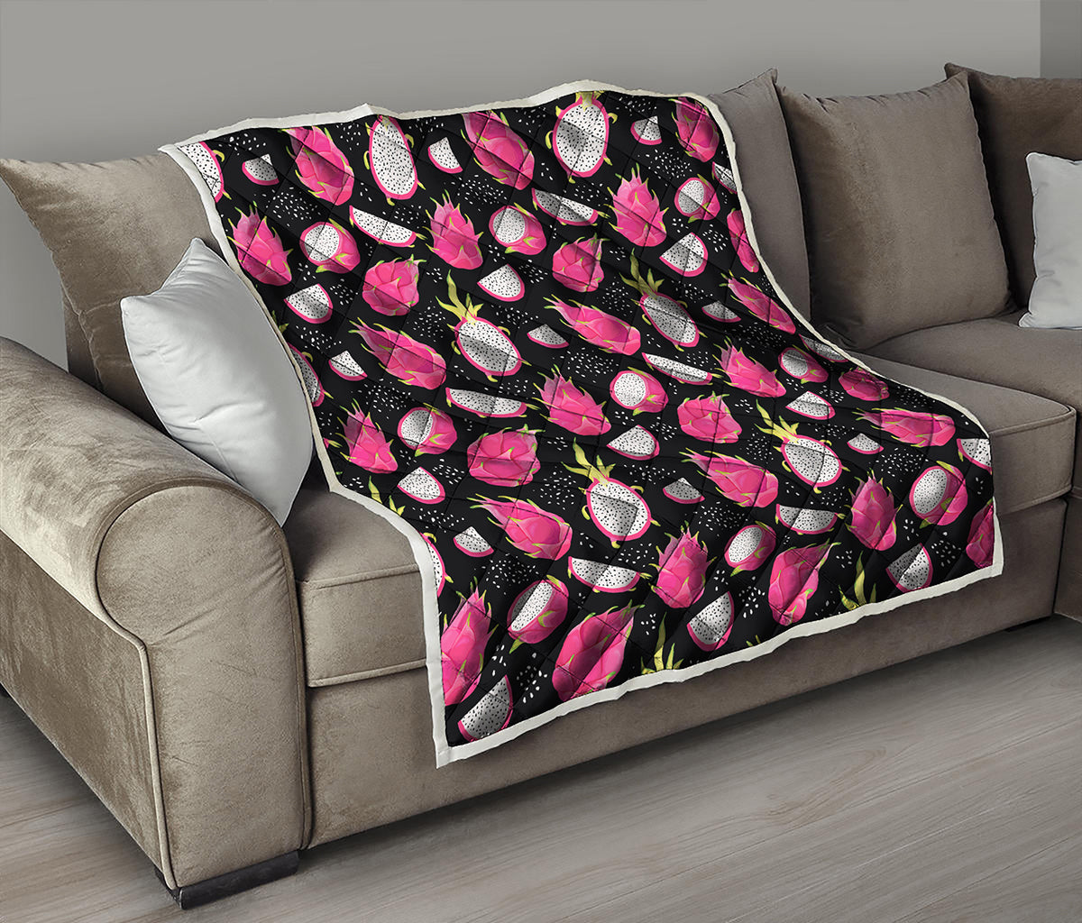 Dragon Fruit Pattern Print Quilt