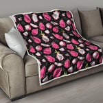 Dragon Fruit Pattern Print Quilt