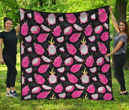 Dragon Fruit Pattern Print Quilt