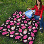 Dragon Fruit Pattern Print Quilt