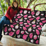 Dragon Fruit Pattern Print Quilt