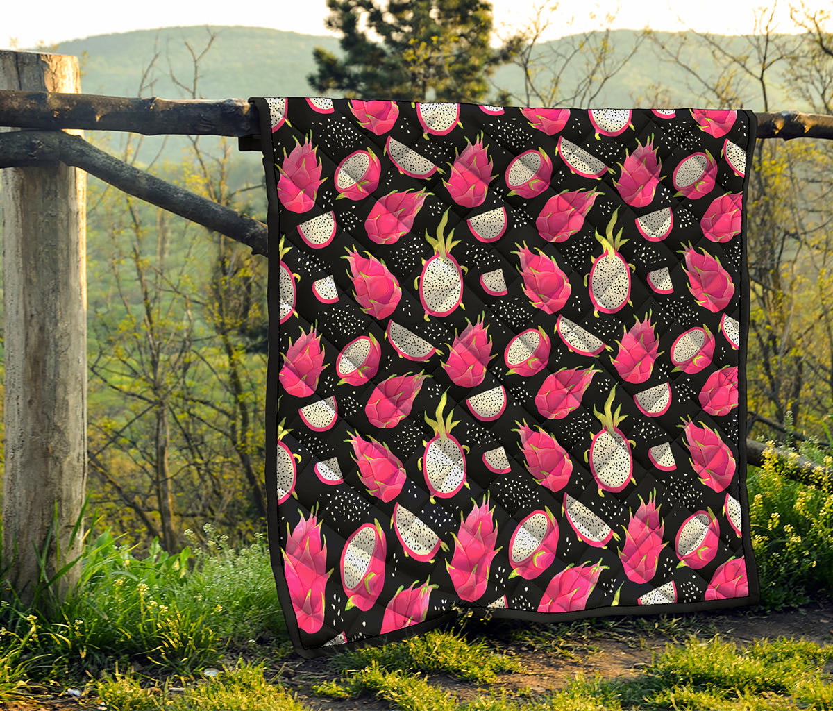 Dragon Fruit Pattern Print Quilt