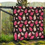 Dragon Fruit Pattern Print Quilt