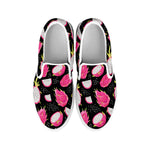 Dragon Fruit Pattern Print White Slip On Shoes