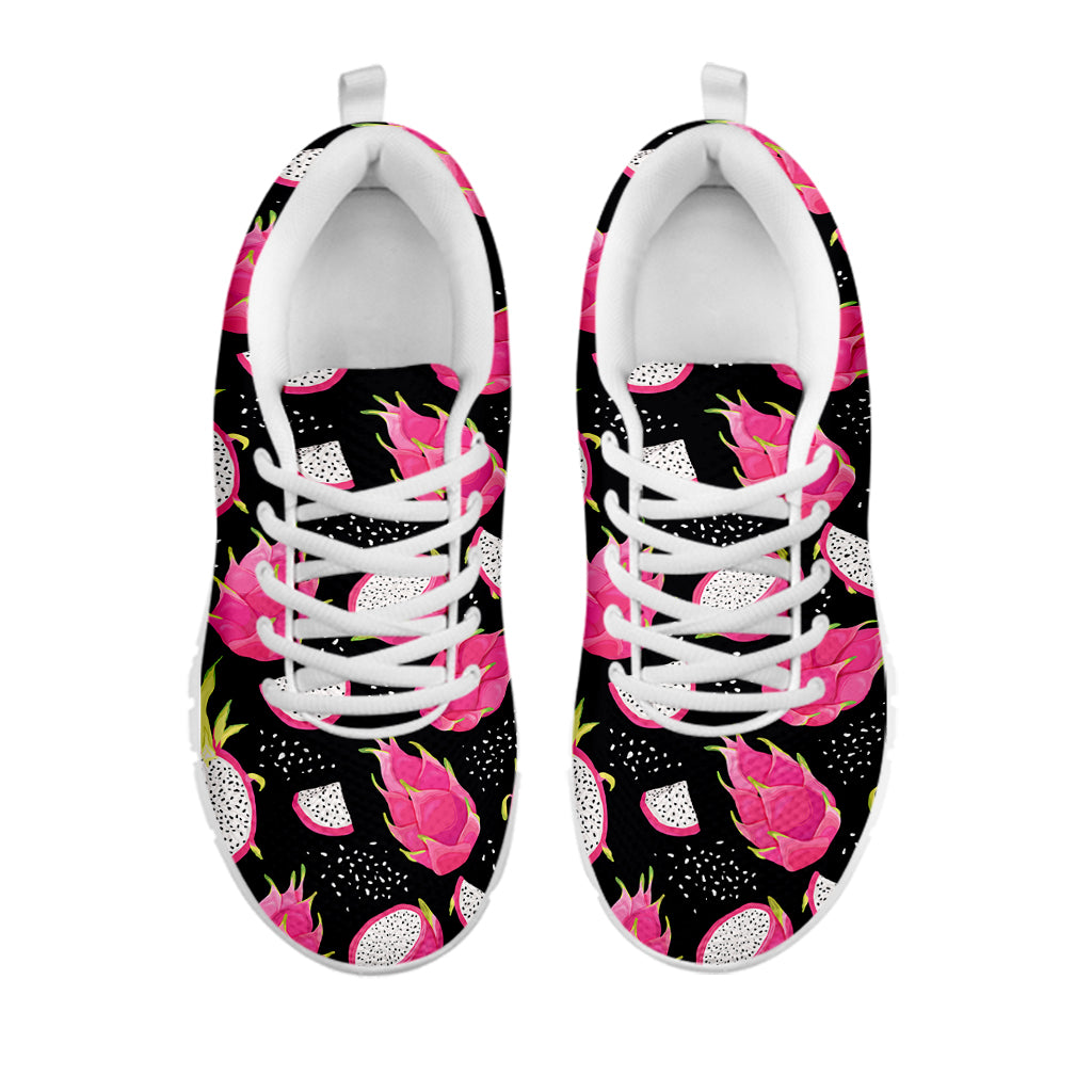 Dragon Fruit Pattern Print White Sneakers