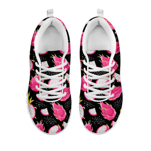 Dragon Fruit Pattern Print White Sneakers