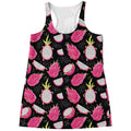 Dragon Fruit Pattern Print Women's Racerback Tank Top
