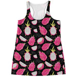 Dragon Fruit Pattern Print Women's Racerback Tank Top