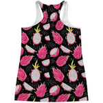 Dragon Fruit Pattern Print Women's Racerback Tank Top