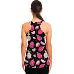 Dragon Fruit Pattern Print Women's Racerback Tank Top