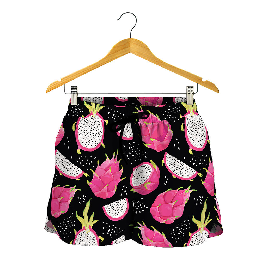 Dragon Fruit Pattern Print Women's Shorts