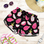 Dragon Fruit Pattern Print Women's Shorts