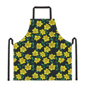 Drawing Daffodil Flower Pattern Print Apron