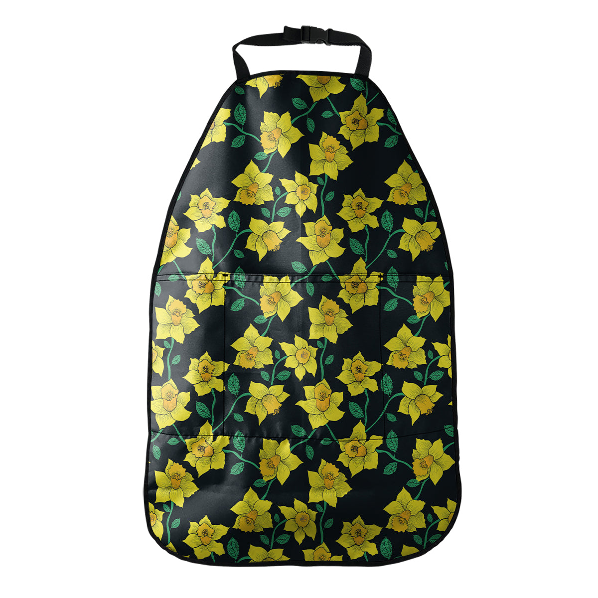 Drawing Daffodil Flower Pattern Print Car Seat Organizers