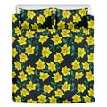 Drawing Daffodil Flower Pattern Print Duvet Cover Bedding Set