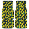 Drawing Daffodil Flower Pattern Print Front and Back Car Floor Mats