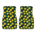 Drawing Daffodil Flower Pattern Print Front Car Floor Mats