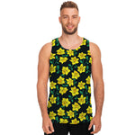 Drawing Daffodil Flower Pattern Print Men's Tank Top