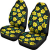 Drawing Daffodil Flower Pattern Print Universal Fit Car Seat Covers