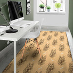 Drawing German Shepherd Pattern Print Area Rug