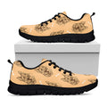 Drawing German Shepherd Pattern Print Black Running Shoes