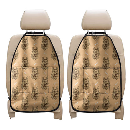 Drawing German Shepherd Pattern Print Car Seat Organizers