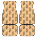 Drawing German Shepherd Pattern Print Front and Back Car Floor Mats